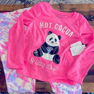 NWT Cute Panda Hot Cocoa Cozy Pajama Set